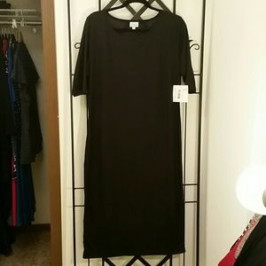 LuLaRoe solid black Julia sheath dress